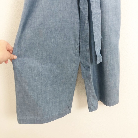 Banana Republic Chambray Cropped Jumpsuit Size 0 - Picture 7 of 13